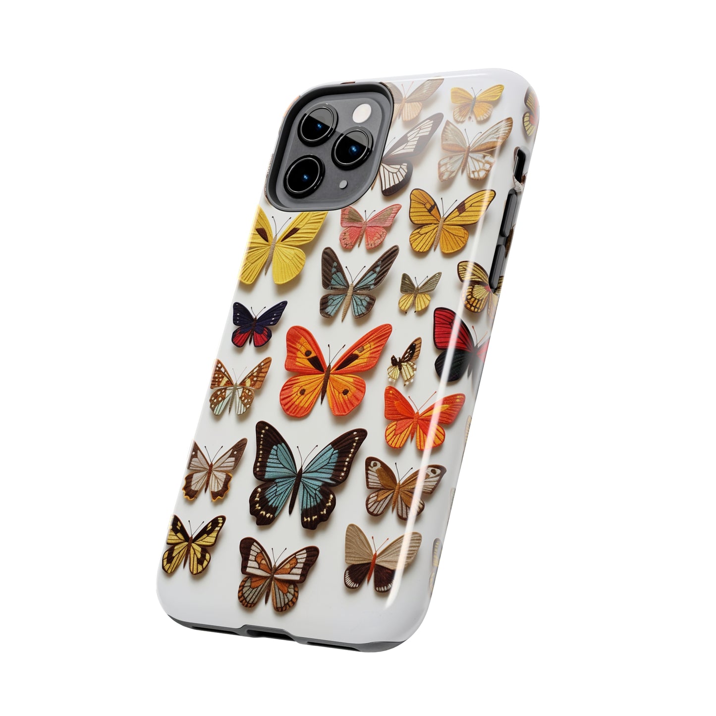 Elegant Embroidery: Delicate Butterfly iPhone Case – Crafted with Precision