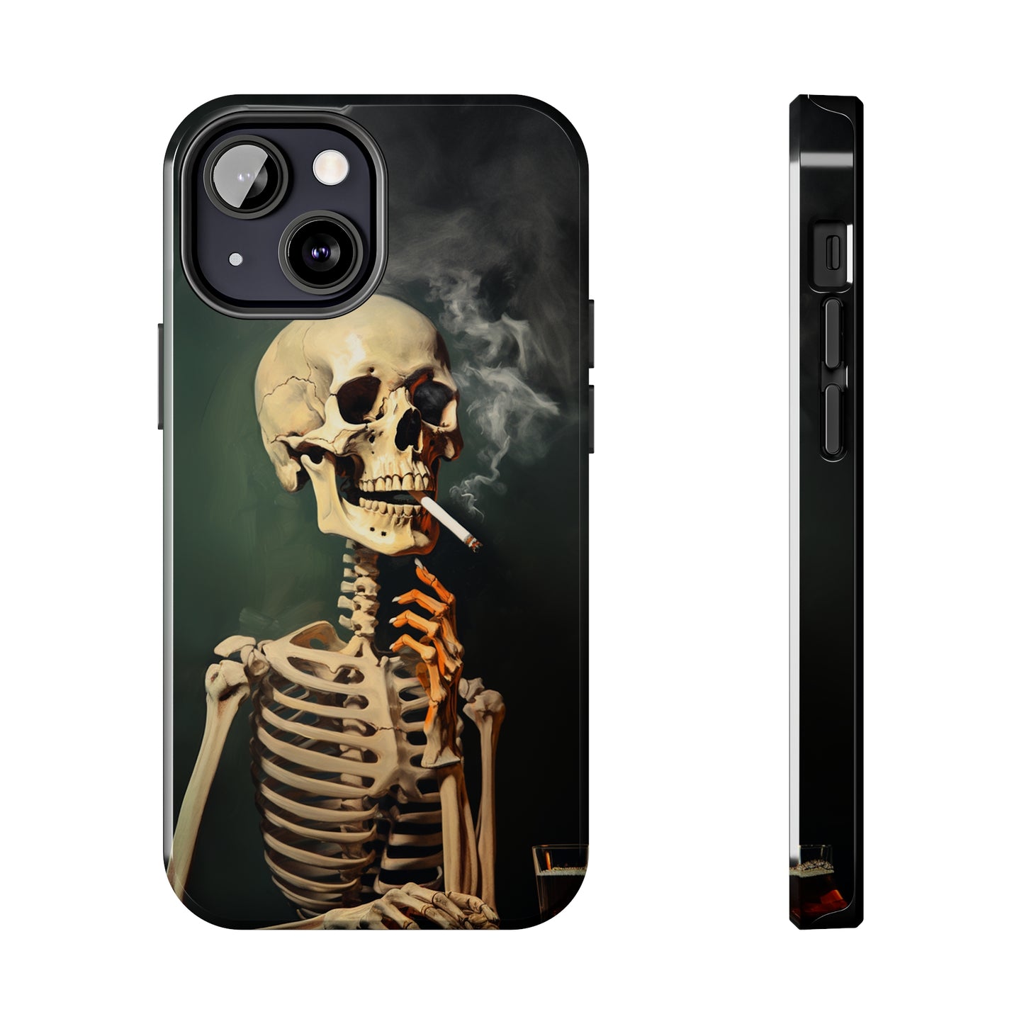 Smoking Skull iPhone Case | Edgy Style with a Mysterious Vibe for iPhone 11, 12, 13, 14, SE 2020 & Mor