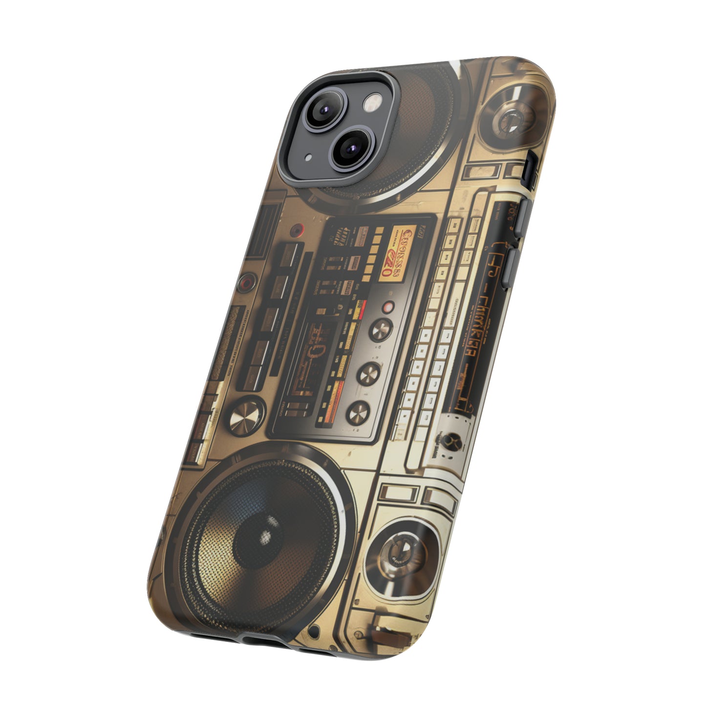 Urban Beats: Boombox Hip Hop Music Pixel Phone Case | Retro Rhythms for iPhone 15 Models