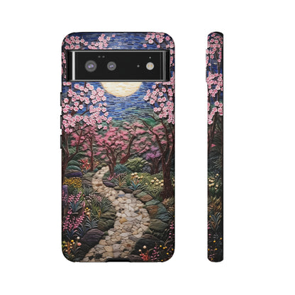 Full moon walk Floral Mosaic Tile