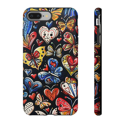 Butterfly Magic Hearts Phone Case