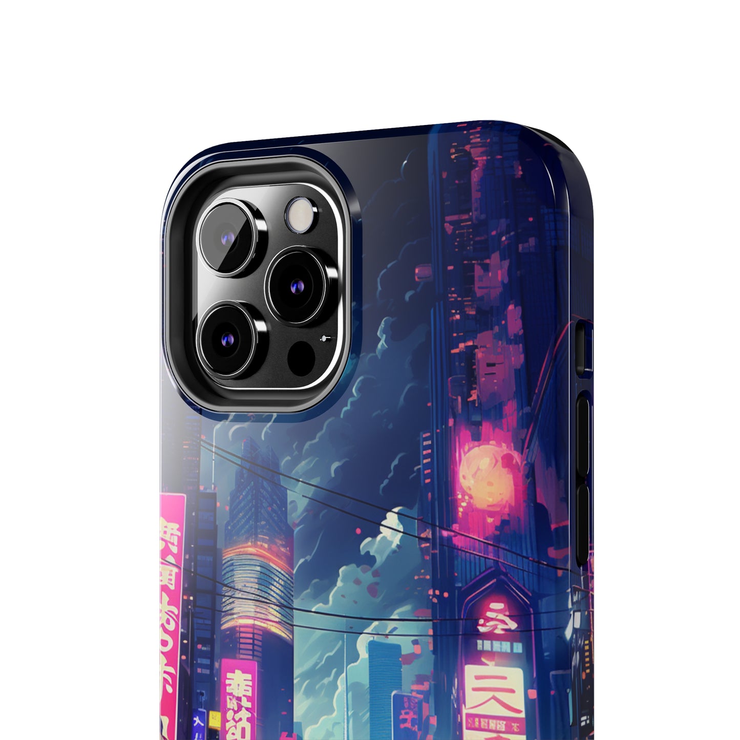 Synthwave Japanese Cyberpunk Night City iPhone Case