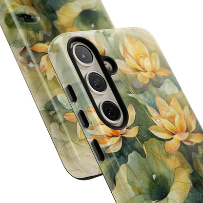 Zen Lotus Watercolor Painting iPhone 15 Case