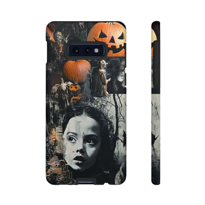 Vintage Halloween Collage Wednesday Goth Style Jackolantern Spooky Phone Cover