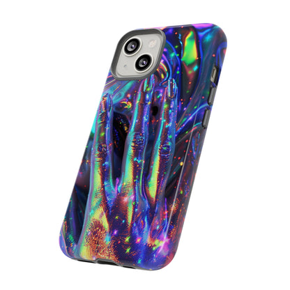 Marbled opalescent Holographic Print Phone Case