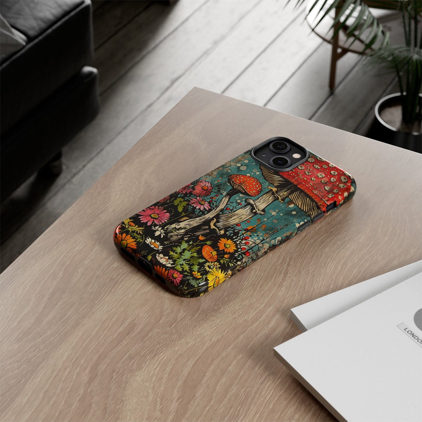 Trippy Magic Mushroom Retro Art Phone Case