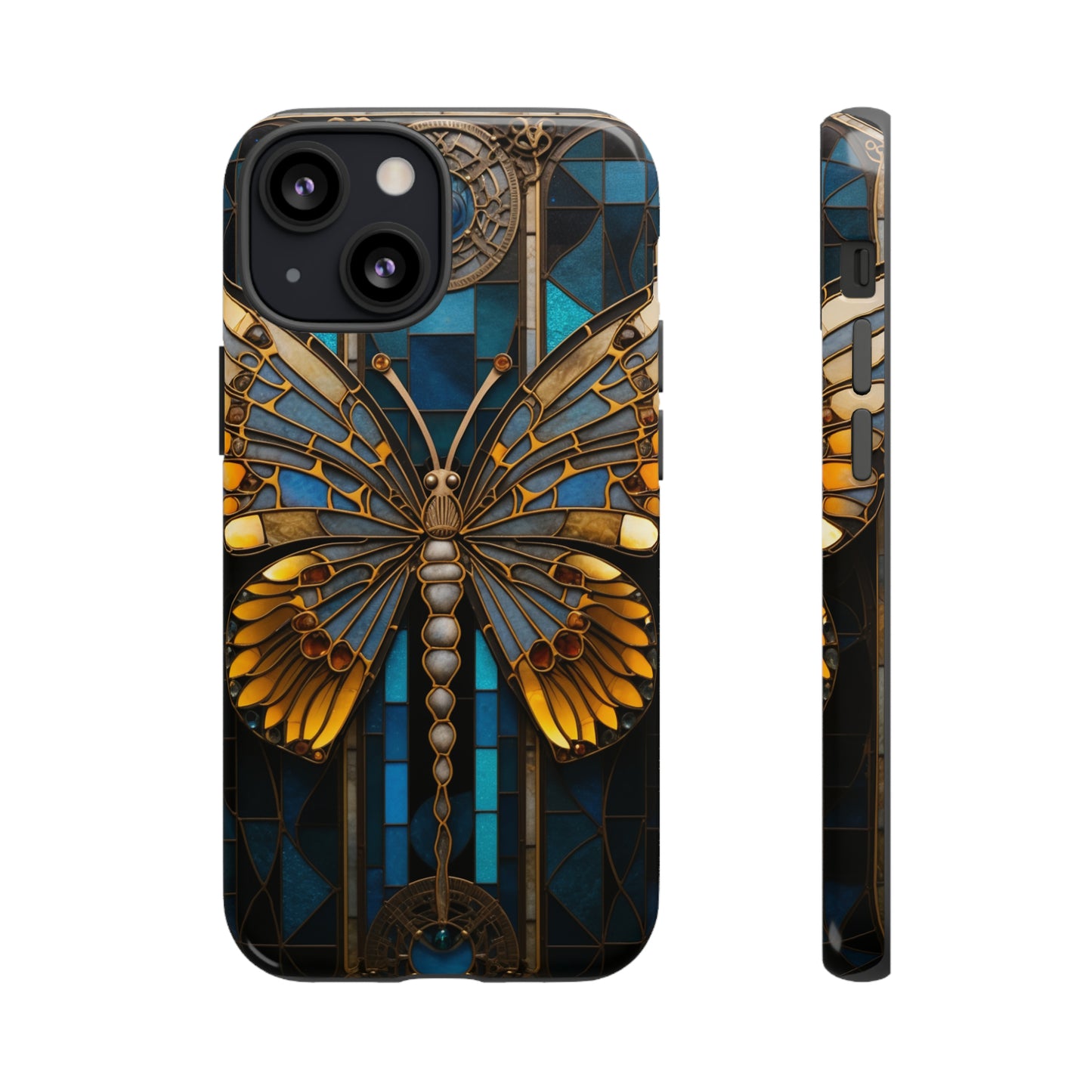 Stained Glass iPhone Butterfly Floral Aesthetic Art Nouveau