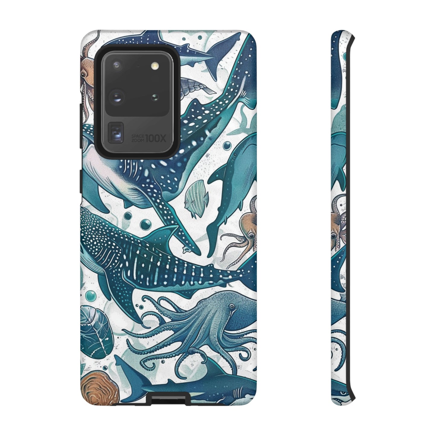 Undersea World Shark, Turtle, Manta Ray Phone Case