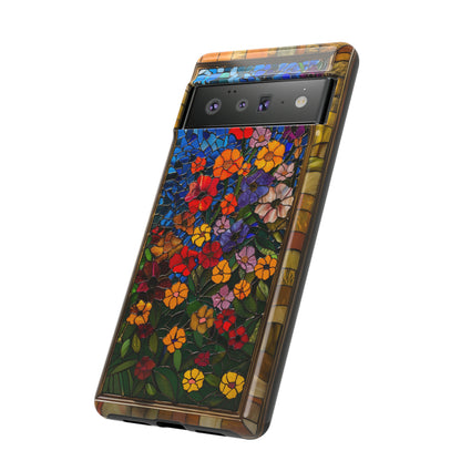 Gustav Klimt Style Flower Garden Painting Phone Case for iPhone 15, 14, Pro Max, 13, 12 & Samsung Galaxy S23, S22, S21, Google Pixel