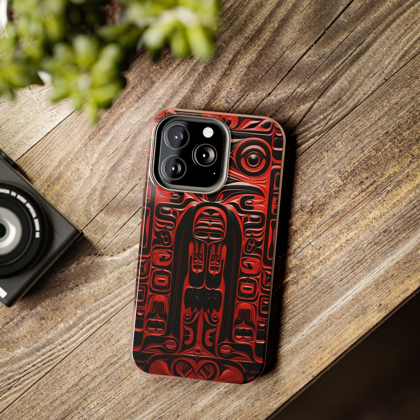 Raven Totems: Northwest Native American Carving | Heritage iPhone Case