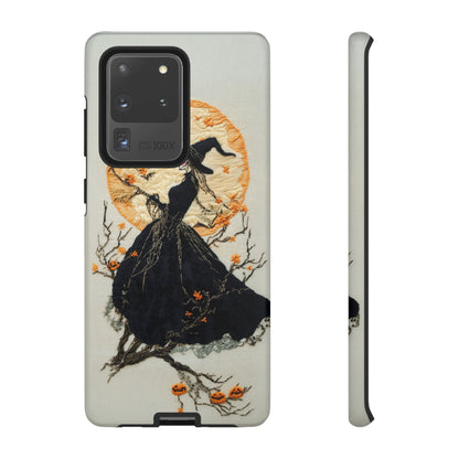 Halloween Witch Autumn iPhone Case, Embroidered Style