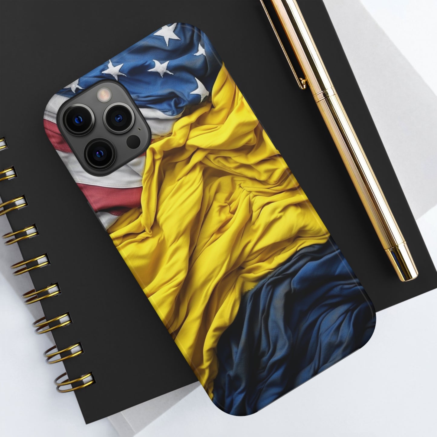 Support Ukraine Flag Phone Case | Show Your Ukrainian USA Patriotic Spirit with a Tough iPhone Case