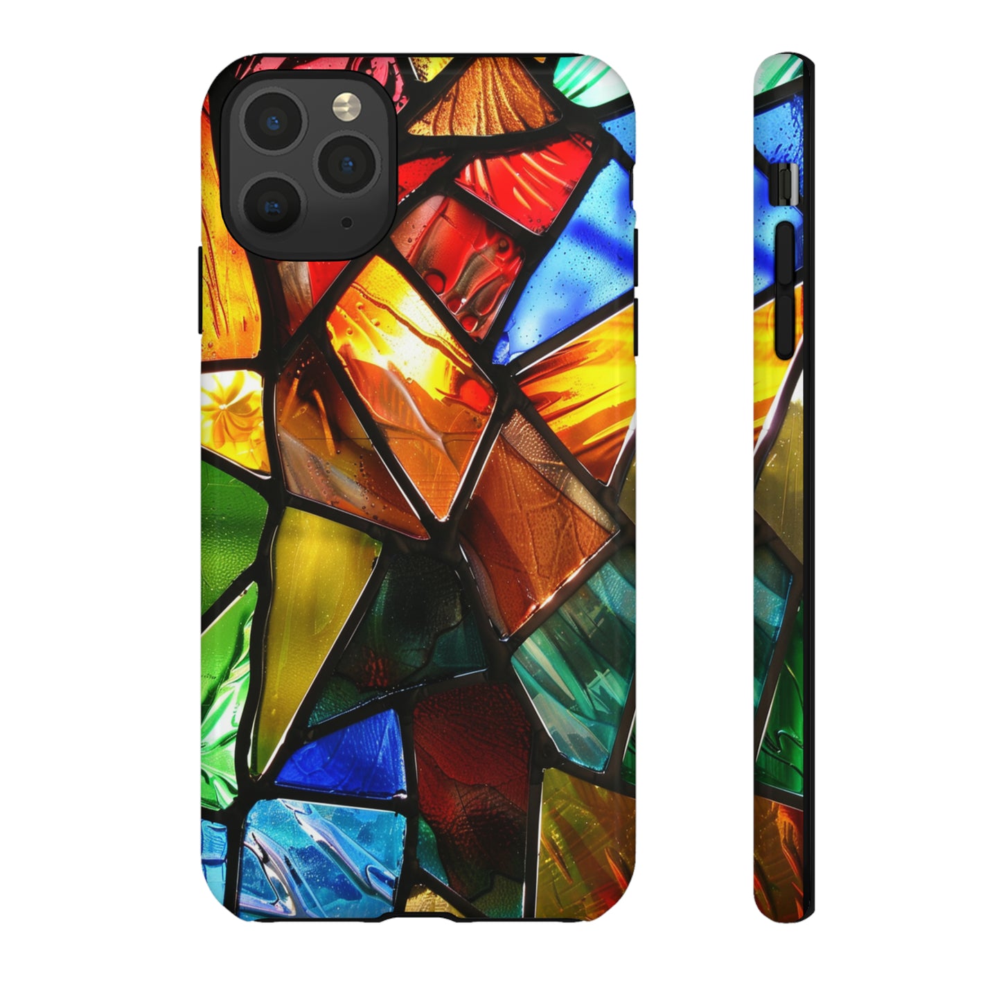 Color Explosion Abstract Stained Glass Phone Case