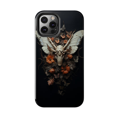 Deadhead Moth Gothic Dark Academia iPhone Case | Spooky Skull Mysterious Elegance