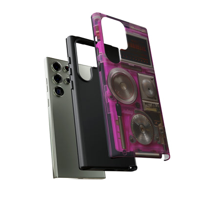 Cyberpunk Techno Gadget Walkman: Retro-Futuristic Premium Tough Phone Case | Iconic Style for iPhone, Samsung Galaxy, and Google Pixel