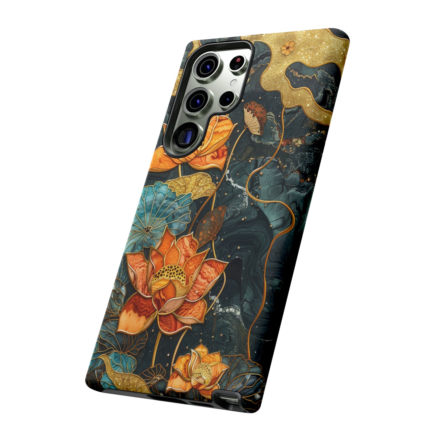 Chiyogami Floral Scroll Work Phone Case