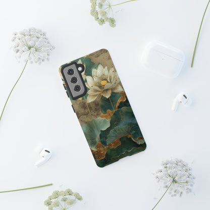 Zen Stained Glass Lotus Floral Design Phone Case