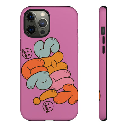 Shut Up Phone Case | Warm Retro Psychedelic Colors | For iPhone, Pixel, Samsung