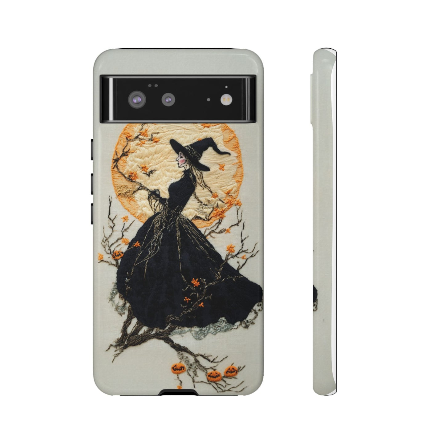 Halloween Witch Autumn iPhone Case, Embroidered Style