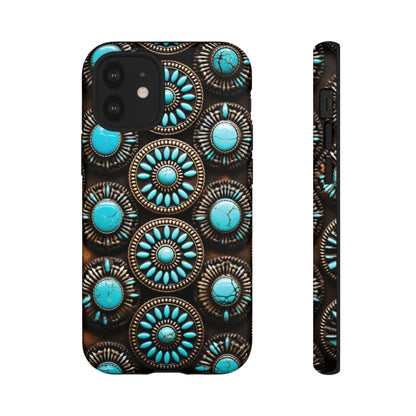 Vintage Navajo Native American Turquoise Concho Phone Case