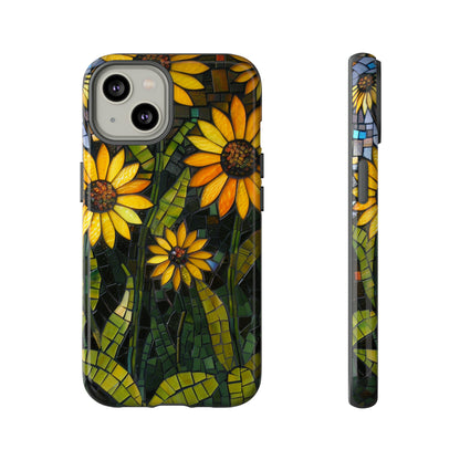 Yellow and Gold Daisy Mosaic Stained Glass Phone Case