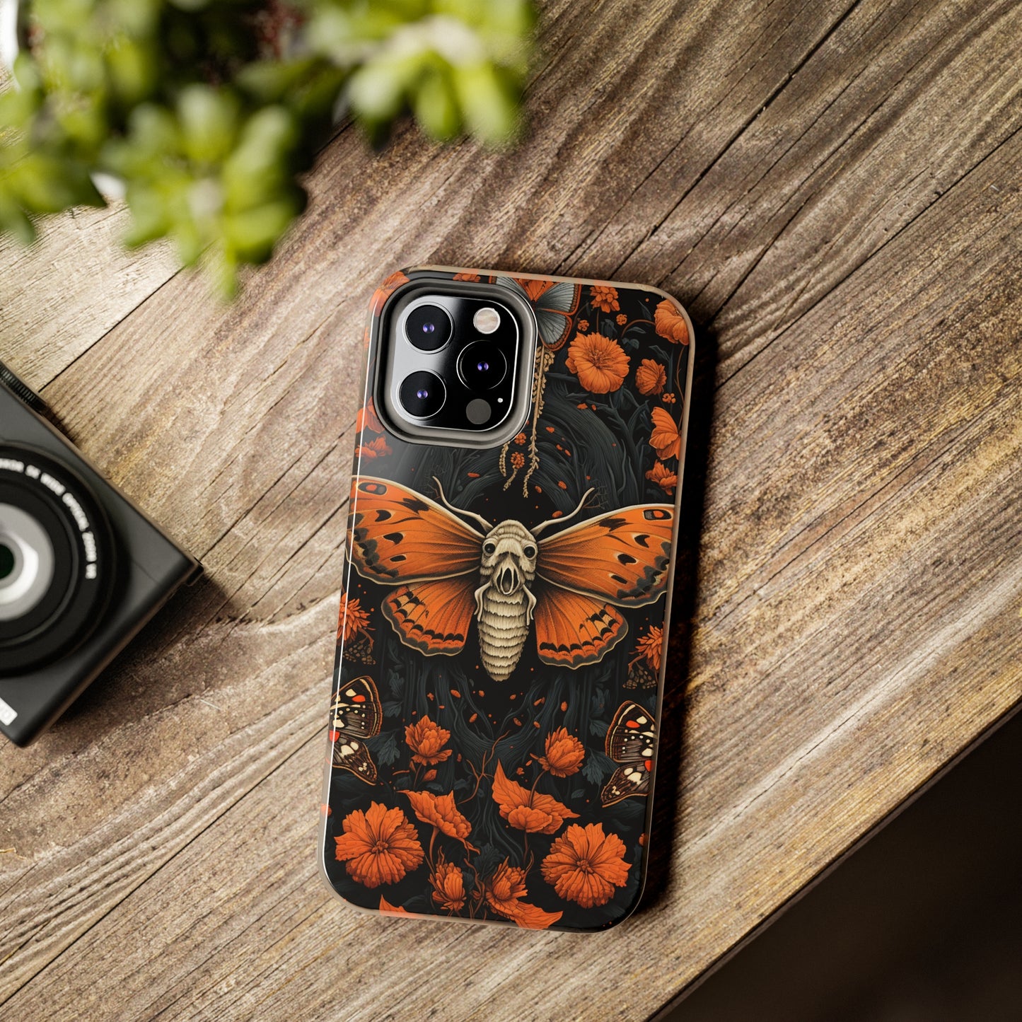 Eerie Elegance: Halloween Goth Moth Apple Phone Case | Dark Enchantment iPhone Case