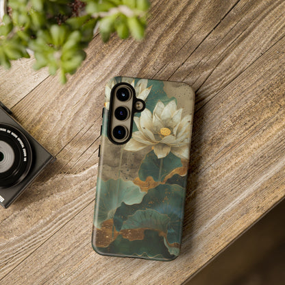 Zen Stained Glass Lotus Floral Design Phone Case