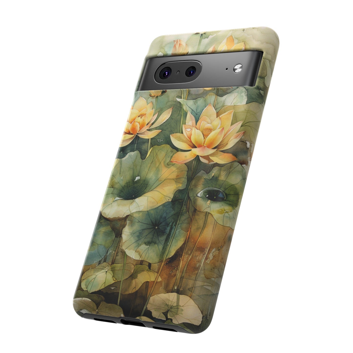 Zen Lotus Watercolor Painting iPhone 15 Case