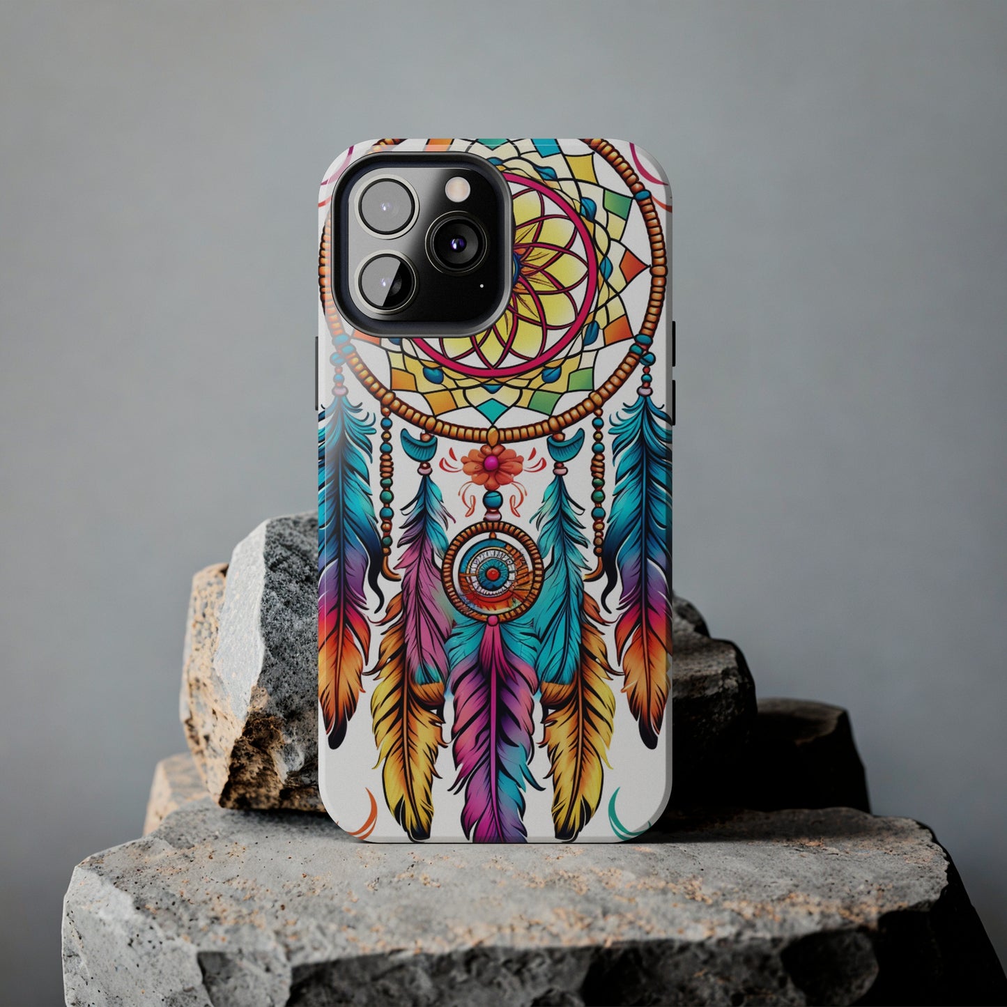 Psychedelic Native American Dreamcatcher iPhone Case | Fusion of Art and Cultural Heritage