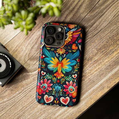 Floral Explosion Magic Hearts Phone Case