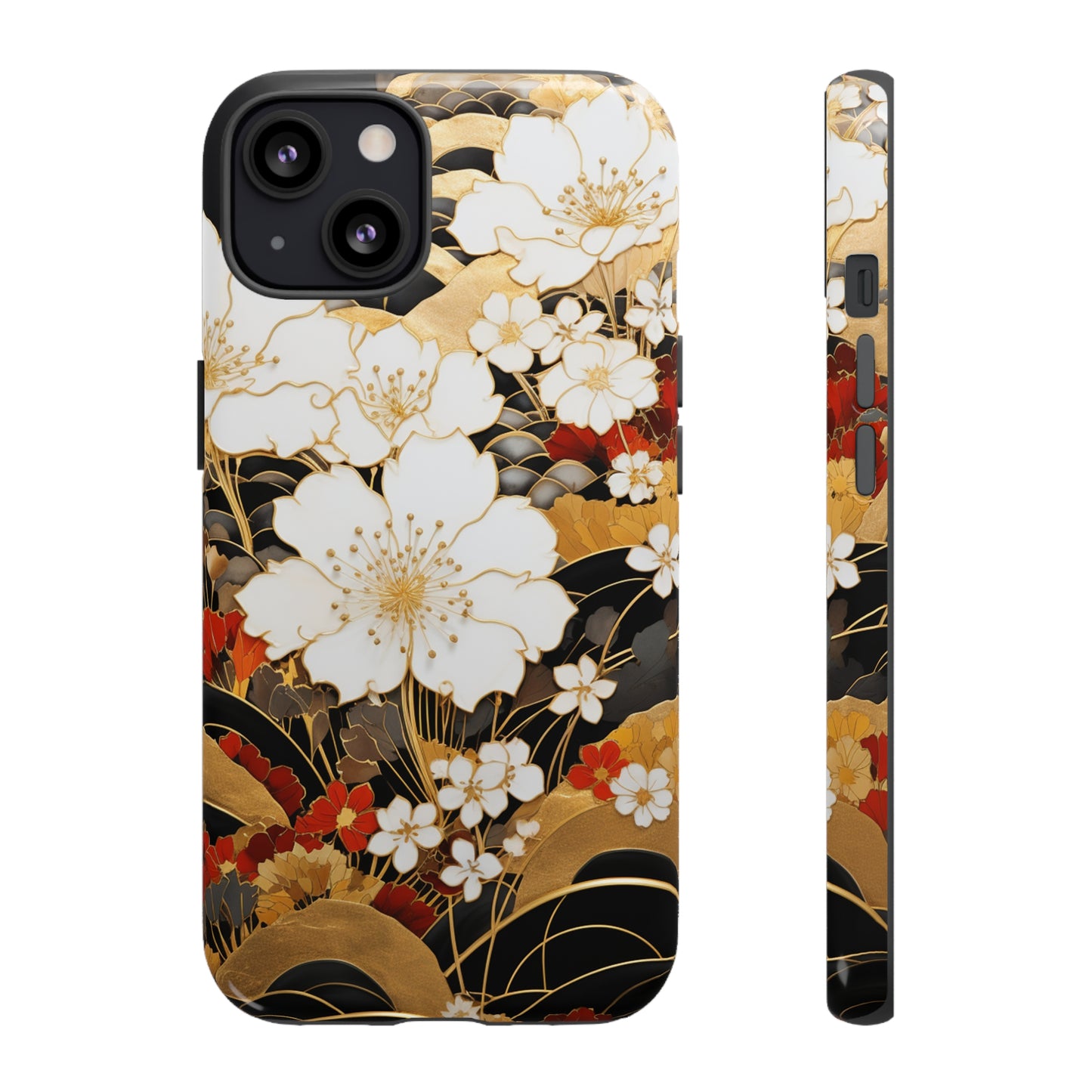 Chiyogami Floral Tough iPhone Case Galaxy S23 S22 S21 S20 Plus Ultra | Iphone 14 13 12 11 8 Pro Max Mini | Pixel 7 6 Pro 5 | Japanese Boho