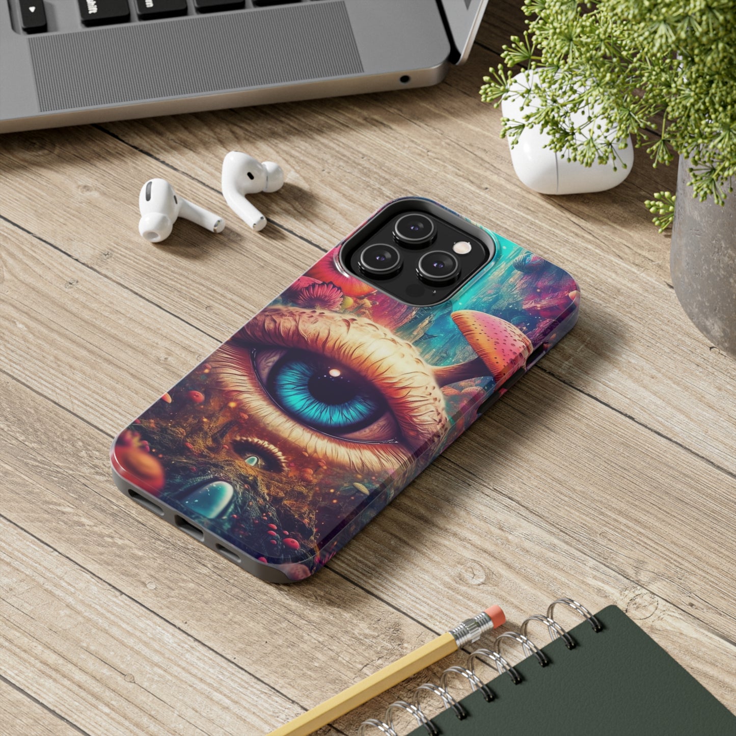 Eye of the Mushroom Psychedelic Art iPhone Case | Embrace the Trippy Enigma