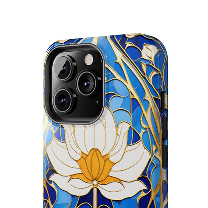 Art Deco Stained Glass iPhone Case | Vintage Floral Glamour, iPhone Case for Models 11 through 14 Pro Max