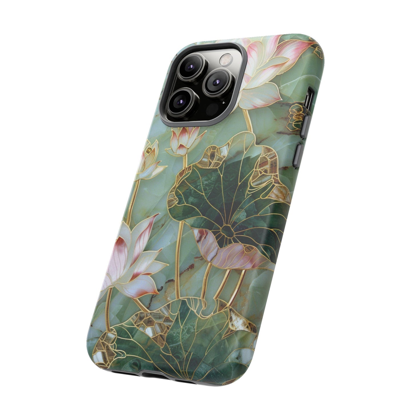 Elegant Floral Phone Case - Tough Cases with Lotus Design