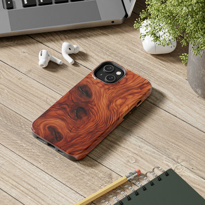 Elegant Timber: Faux Oak Wood Pattern | Dazzling Nature-Inspired iPhone Case