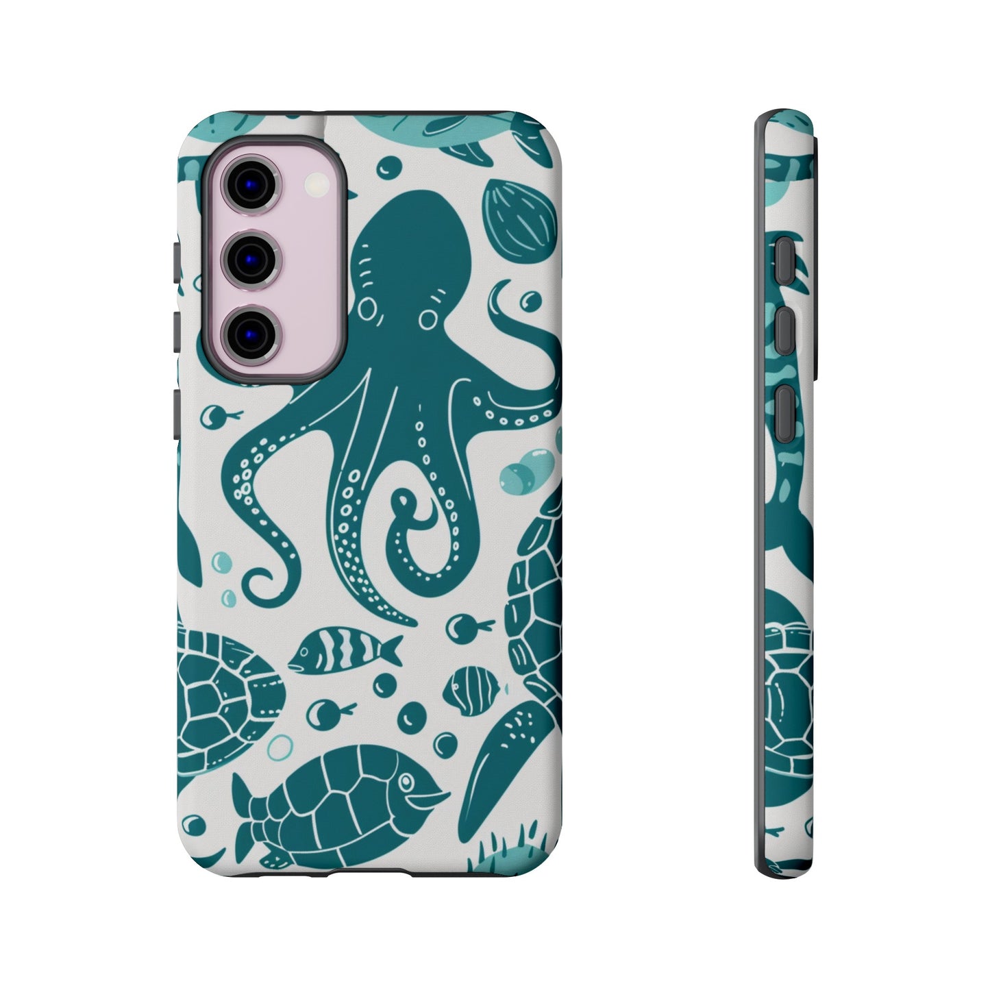 Undersea World Octopus, Turtle, Manta Ray Phone Case