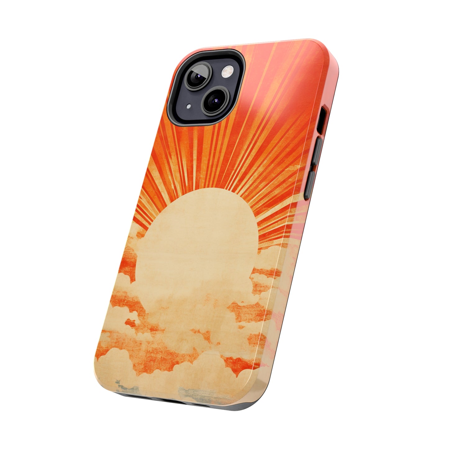 Retro Abstract Sunburst iPhone Case | Embrace the Nostalgic Charm of Artistic Rays