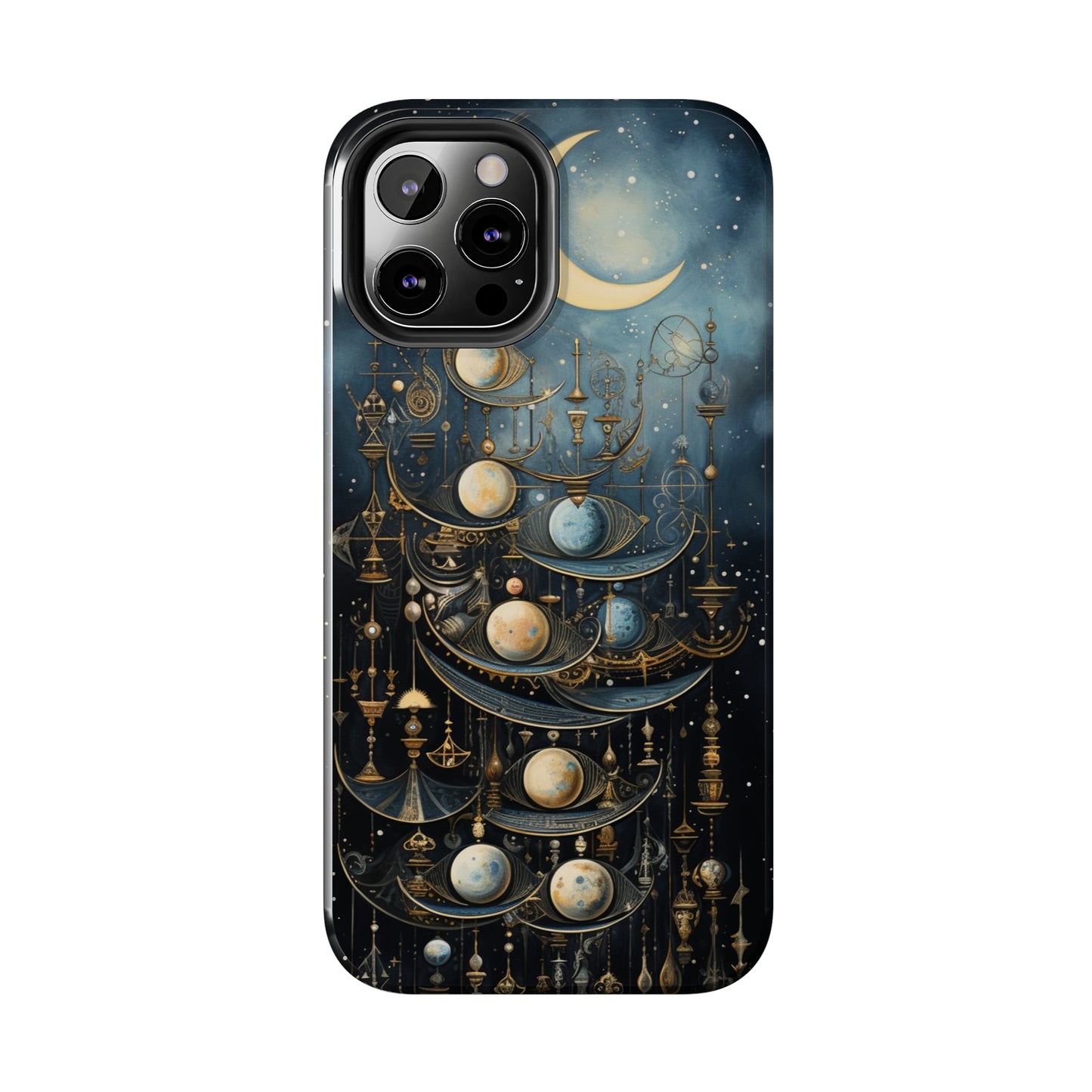 Esoteric Art Nouveau Moon Phases iPhone Case | Embrace the Mystical Beauty of Lunar Transitions