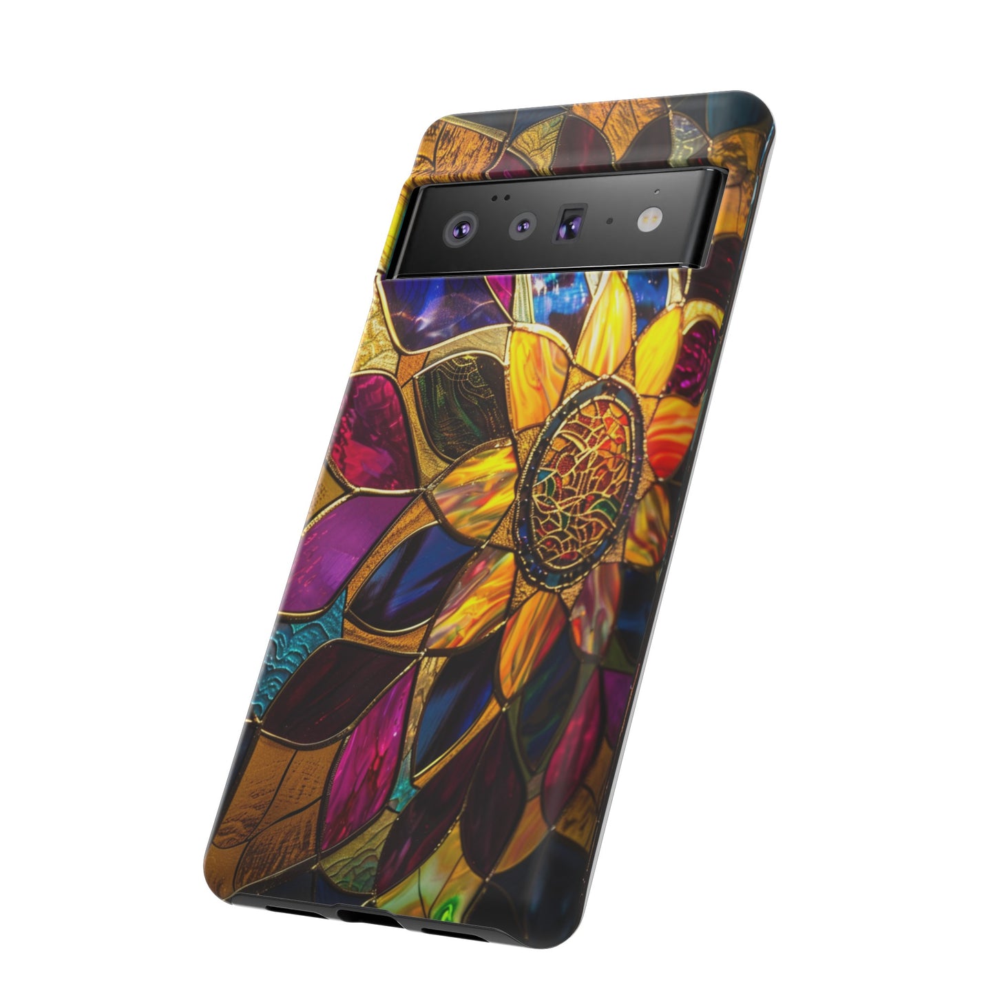 Cosmic Stained Glass Mandala Phone Case