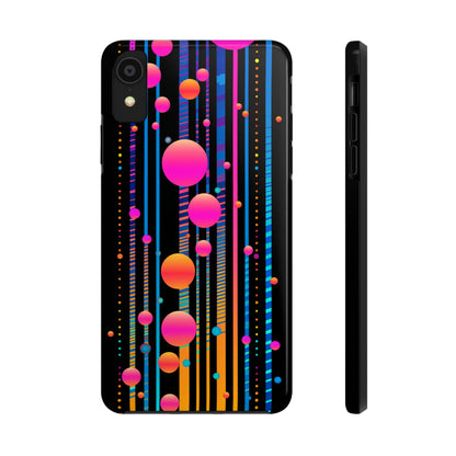 Experience a Blast from the Past: Retro Psychedelic Bubbles Tough Case for Apple iPhone Models