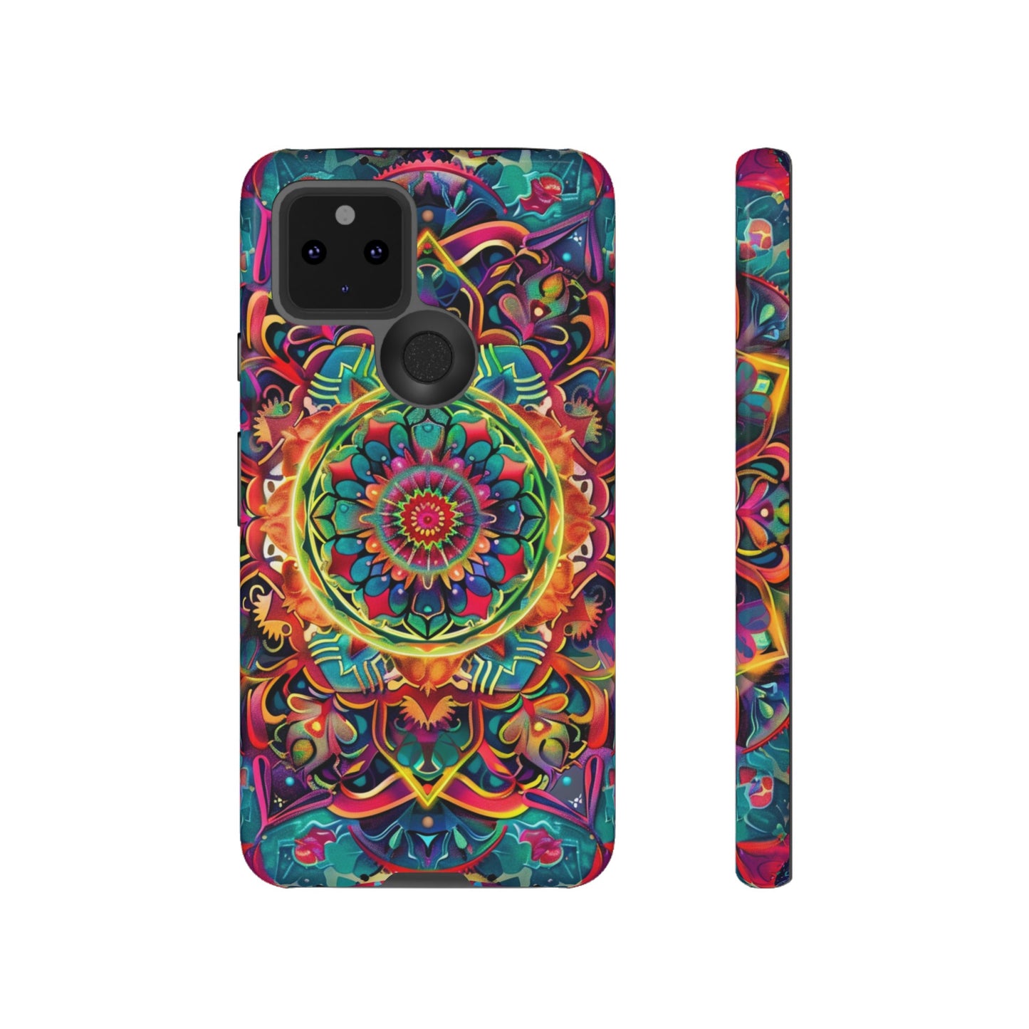 Cosmic Stained Glass Mandala Phone Case