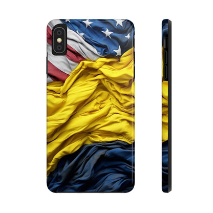 Support Ukraine Flag Phone Case | Show Your Ukrainian USA Patriotic Spirit with a Tough iPhone Case