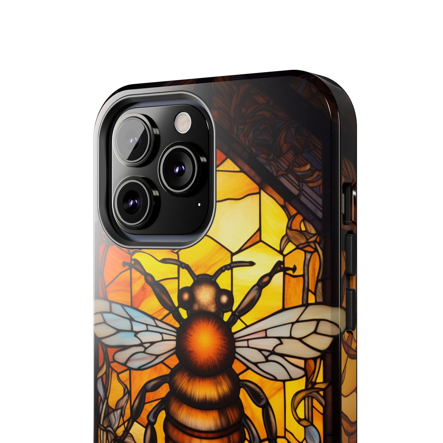 Stained glass Honey Bee iPhone Case | Embrace the Sweetness of Nature's Workers