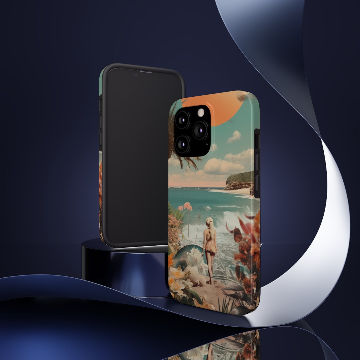 A Day at the Beach iPhone Tough Case | Embrace the Serenity of Coastal Living with Reliable Protection