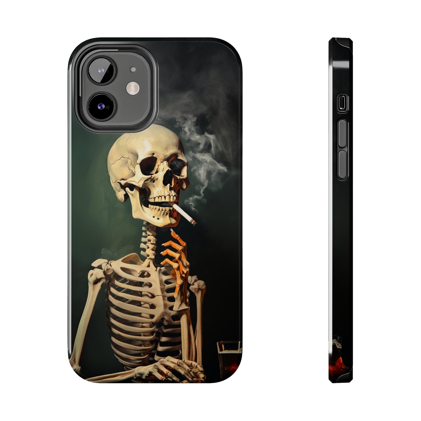 Smoking Skull iPhone Case | Edgy Style with a Mysterious Vibe for iPhone 11, 12, 13, 14, SE 2020 & Mor