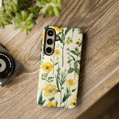 Floral Sage Yellow Wildflower Phone Case