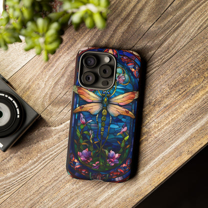 Art Nouveau Stained Glass Dragonfly Phone Case