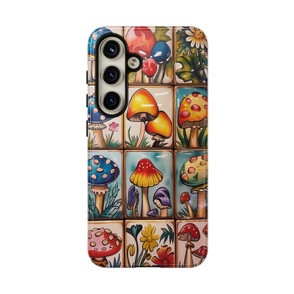 Trippy Magic Mushroom Tile  Abstract Art Phone Case