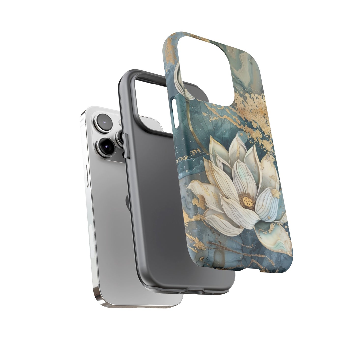 Zen Lotus Gold Floral Phone Case