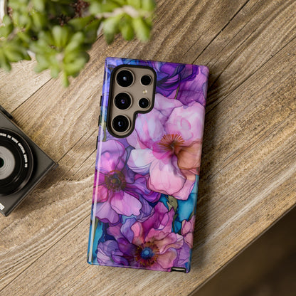 Purple Flower Stained Glass Phone Case